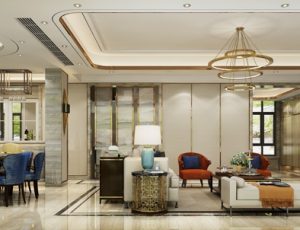 554-客厅模型/客餐厅/会客厅/起居室/3D模型