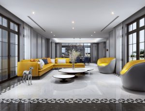 423-客厅模型/客餐厅/会客厅/起居室/3D模型