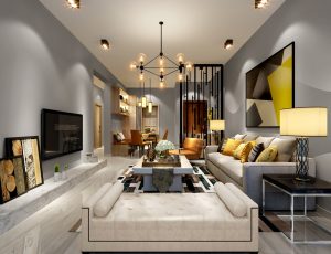 511-客厅模型/客餐厅/会客厅/起居室/3D模型