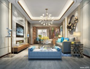 355-客厅模型/客餐厅/会客厅/起居室/3D模型