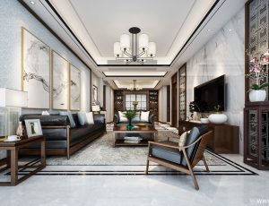 544-客厅模型/客餐厅/会客厅/起居室/3D模型