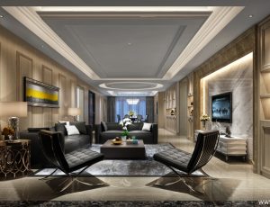 156-客厅模型/客餐厅/会客厅/起居室/3D模型