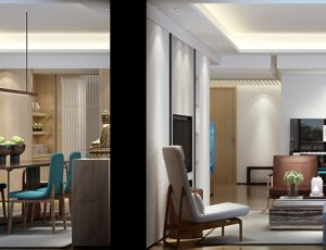 588-客厅模型/客餐厅/会客厅/起居室/3D模型