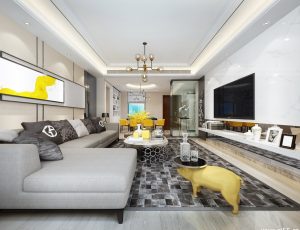 264-客厅模型/客餐厅/会客厅/起居室/3D模型