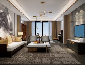 369-客厅模型/客餐厅/会客厅/起居室/3D模型