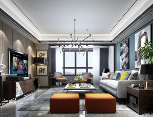 540-客厅模型/客餐厅/会客厅/起居室/3D模型