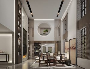 606-客厅模型/客餐厅/会客厅/起居室/3D模型