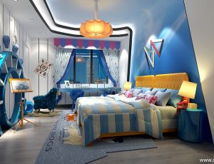 64-儿童房模型/儿童房效果图/3D模型/无水印模型/小孩房3D模型