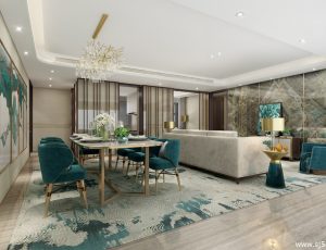 500-客厅模型/客餐厅/会客厅/起居室/3D模型