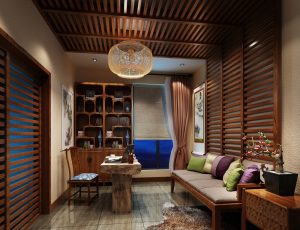 52-书房模型/读书房效果图/3D模型/无水印模型/书房3D模型