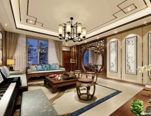 416-客厅模型/客餐厅/会客厅/起居室/3D模型