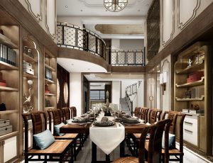 534-客厅模型/客餐厅/会客厅/起居室/3D模型