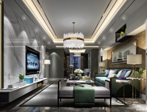 519-客厅模型/客餐厅/会客厅/起居室/3D模型