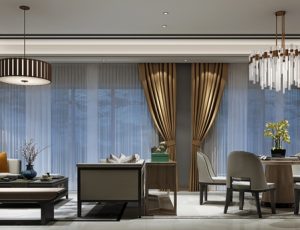 536-客厅模型/客餐厅/会客厅/起居室/3D模型