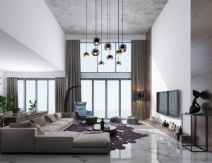 518-客厅模型/客餐厅/会客厅/起居室/3D模型