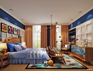 61-儿童房模型/儿童房效果图/3D模型/无水印模型/小孩房3D模型