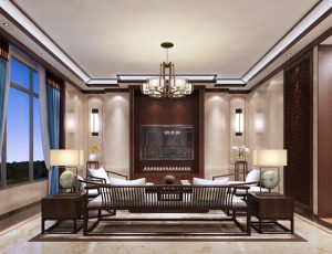 616-客厅模型/客餐厅/会客厅/起居室/3D模型