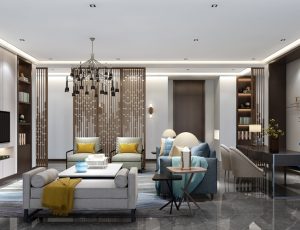 587-客厅模型/客餐厅/会客厅/起居室/3D模型