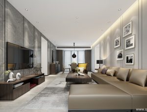 11-客厅模型/客餐厅/会客厅/起居室/3D模型