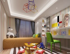 62-儿童房模型/儿童房效果图/3D模型/无水印模型/小孩房3D模型