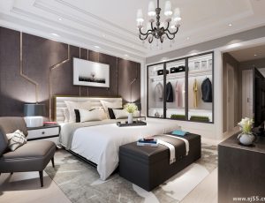 87-卧室/父母房/次卧模型/卧室效果图/3D模型