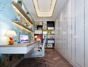 99-书房模型/读书房效果图/3D模型/无水印模型/书房3D模型