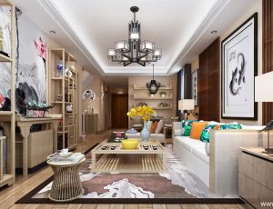 173-客厅模型/客餐厅/会客厅/起居室/3D模型