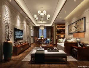 152-客厅模型/客餐厅/会客厅/起居室/3D模型