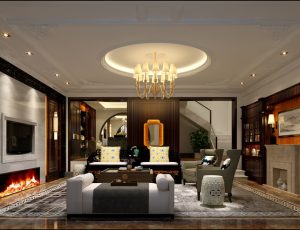 243-客厅模型/客餐厅/会客厅/起居室/3D模型