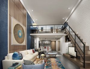 608-客厅模型/客餐厅/会客厅/起居室/3D模型