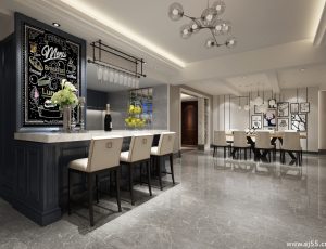 67-餐厅模型/中餐厅/西餐厅/餐吧台/3D模型