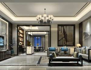 153-客厅模型/客餐厅/会客厅/起居室/3D模型