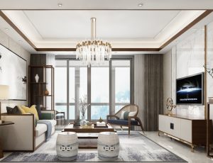 571-客厅模型/客餐厅/会客厅/起居室/3D模型