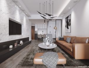 484-客厅模型/客餐厅/会客厅/起居室/3D模型