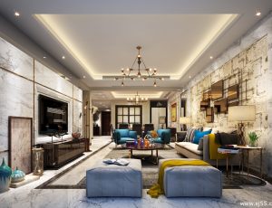 313-客厅模型/客餐厅/会客厅/起居室/3D模型