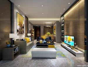 299-客厅模型/客餐厅/会客厅/起居室/3D模型