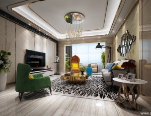 387-客厅模型/客餐厅/会客厅/起居室/3D模型