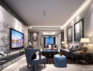 312-客厅模型/客餐厅/会客厅/起居室/3D模型