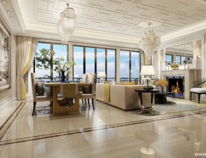 221-客厅模型/客餐厅/会客厅/起居室/3D模型