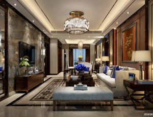 283-客厅模型/客餐厅/会客厅/起居室/3D模型