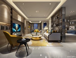 254-客厅模型/客餐厅/会客厅/起居室/3D模型