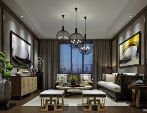 79-客厅模型/客餐厅/会客厅/起居室/3D模型