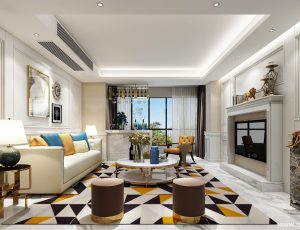 403-客厅模型/客餐厅/会客厅/起居室/3D模型