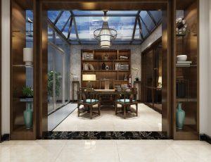 73-书房模型/读书房效果图/3D模型/无水印模型/书房3D模型