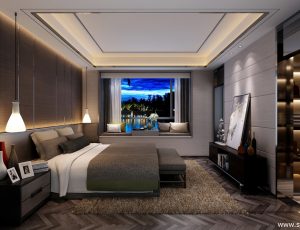 206-卧室/父母房/次卧模型/卧室效果图/3D模型