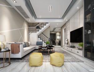 394-客厅模型/客餐厅/会客厅/起居室/3D模型