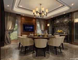 135-餐厅模型/中餐厅/西餐厅/餐吧台/3D模型