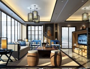 122-客厅模型/客餐厅/会客厅/起居室/3D模型