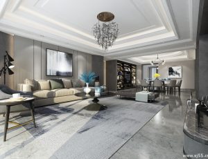 478-客厅模型/客餐厅/会客厅/起居室/3D模型