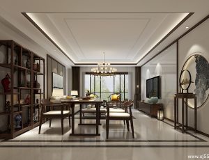 306-客厅模型/客餐厅/会客厅/起居室/3D模型